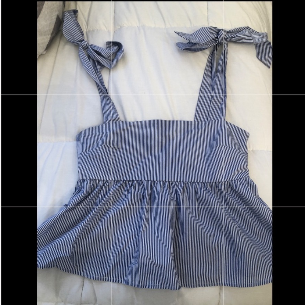 Zara striped crop top